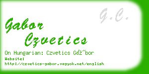gabor czvetics business card